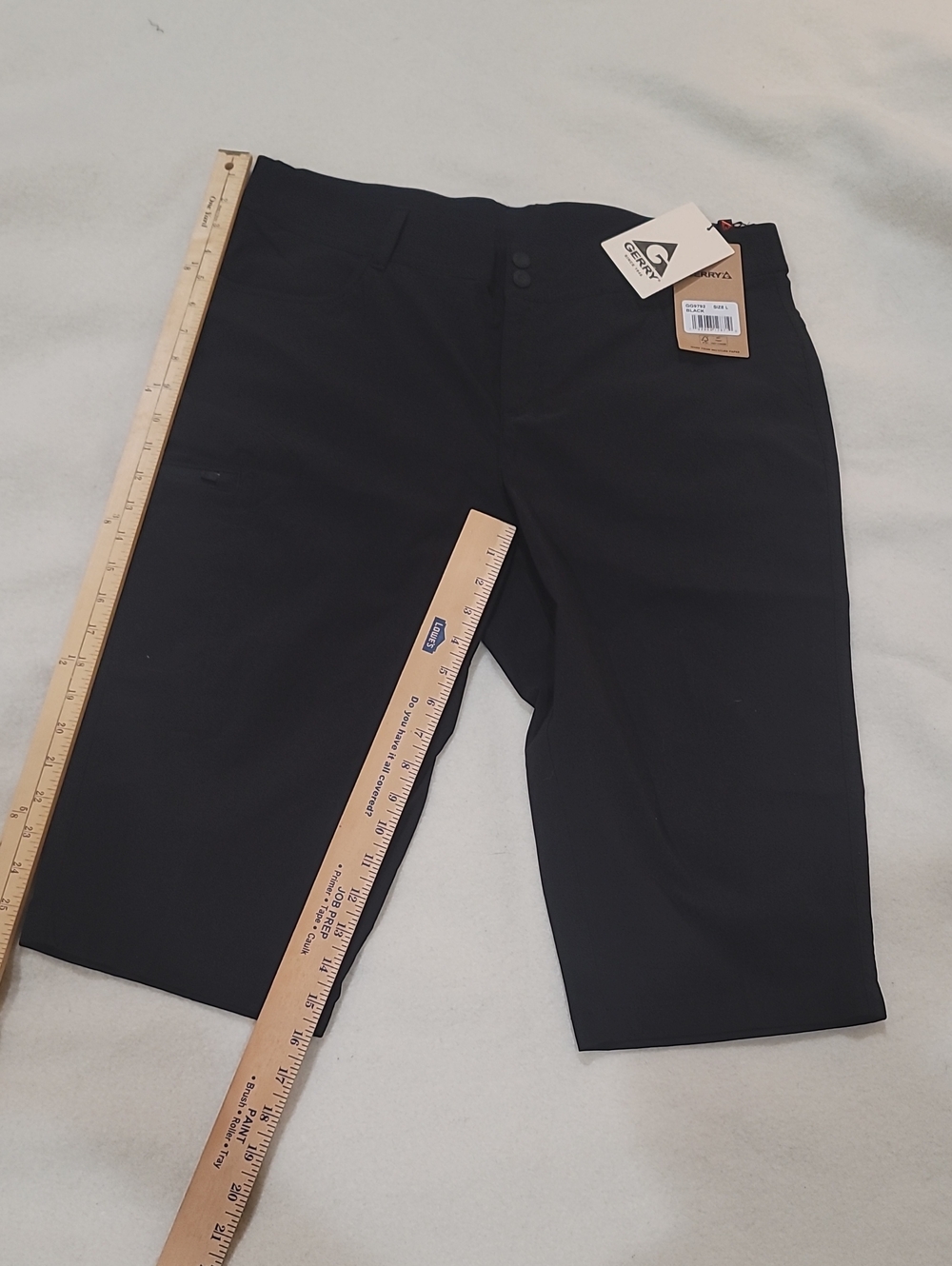 NWT Gerry Size LARGE Black Stretch Performance Capri UPF 50 Unisex GG9792
